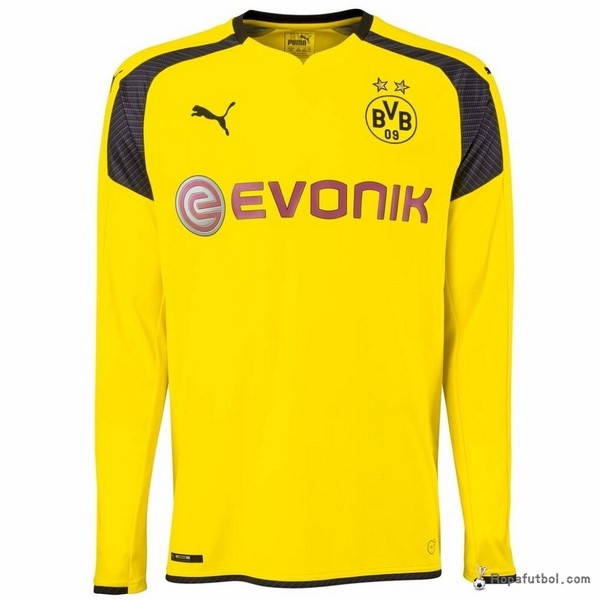 Camiseta Borussia Dortmund ML Champions 2016/17 Amarillo